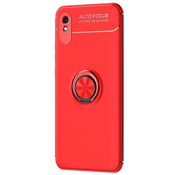 Xiaomi Redmi 9A CaseUp Finger Ring Holder Kılıf Kırmızı 2